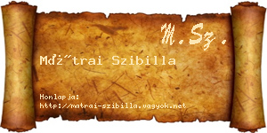 Mátrai Szibilla névjegykártya